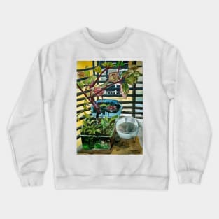 Urban Nature: A Balcony View Crewneck Sweatshirt